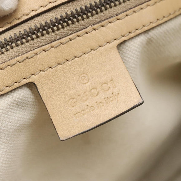 GUCCI GG Canvas Guccissima Tote Bag Leather Beige Gold 269953 Auth bs27786