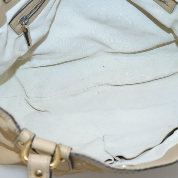 GUCCI GG Canvas Guccissima Tote Bag Leather Beige Gold 269953 Auth bs27786