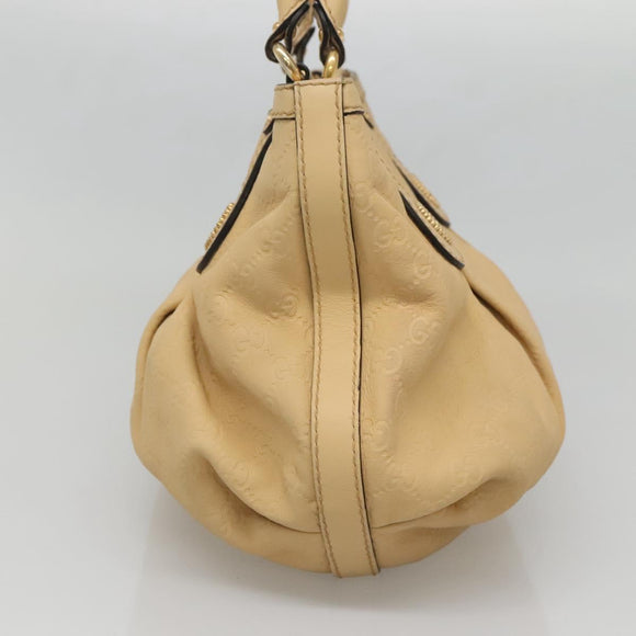 GUCCI GG Canvas Guccissima Tote Bag Leather Beige Gold 269953 Auth bs27786