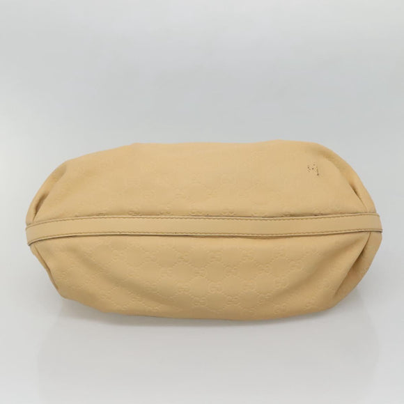 GUCCI GG Canvas Guccissima Tote Bag Leather Beige Gold 269953 Auth bs27786