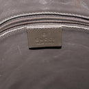 GUCCI Tote Bag Satin Brown Silver 002 1099 Auth bs27787-19