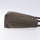 GUCCI Tote Bag Satin Brown Silver 002 1099 Auth bs27787-3