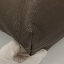 GUCCI Bamboo Hand Bag Leather Gray Gold 323663 Auth bs27789-14