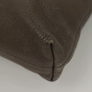 GUCCI Bamboo Hand Bag Leather Gray Gold 323663 Auth bs27789-16