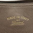 GUCCI Bamboo Hand Bag Leather Gray Gold 323663 Auth bs27789-17