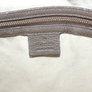 GUCCI Bamboo Hand Bag Leather Gray Gold 323663 Auth bs27789-18