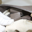 GUCCI Bamboo Hand Bag Leather Gray Gold 323663 Auth bs27789-12