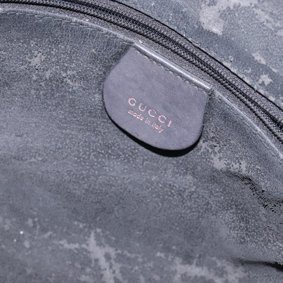 GUCCI Bamboo Hand Bag Suede Leather Gray Gold 001 1705 1638 Auth bs27790