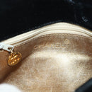 CHANEL Matelasse Waist Bag Velor Black Gold CC Auth bs27796-18