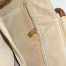 CHANEL Tote Bag Coated Canvas Beige Gold CC Auth bs27799-21