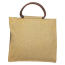 CHANEL Tote Bag Coated Canvas Beige Gold CC Auth bs27799-2