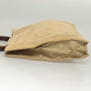 CHANEL Tote Bag Coated Canvas Beige Gold CC Auth bs27799-4