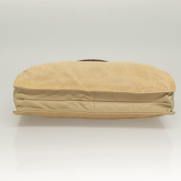 CHANEL Tote Bag Coated Canvas Beige Gold CC Auth bs27799