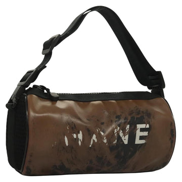 CHANEL Shoulder Bag PVC Black CC Auth bs27803