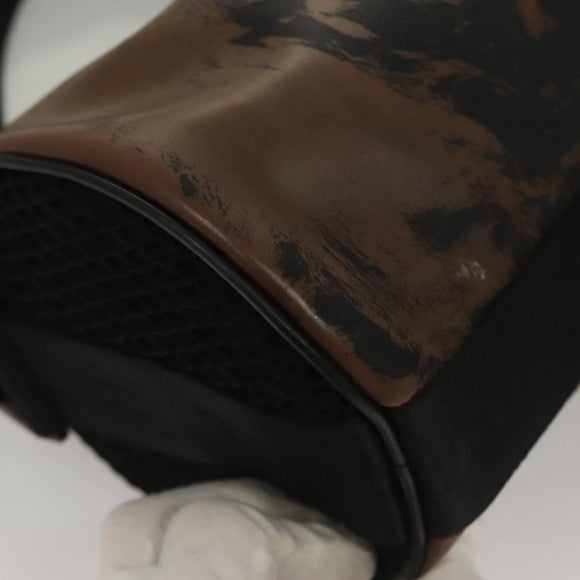 CHANEL Shoulder Bag PVC Black CC Auth bs27803