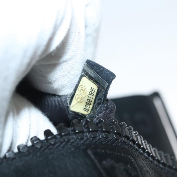 CHANEL Shoulder Bag PVC Black CC Auth bs27803