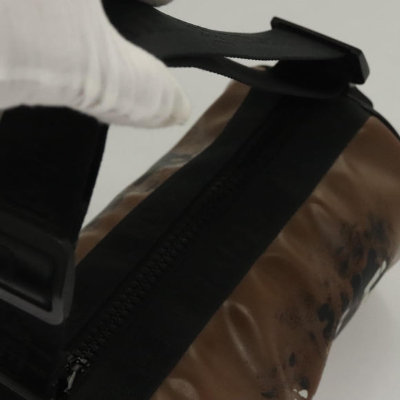 CHANEL Shoulder Bag PVC Black CC Auth bs27803