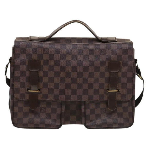 LOUIS VUITTON Damier Ebene Broadway Shoulder Bag N42270 LV Auth bs27810