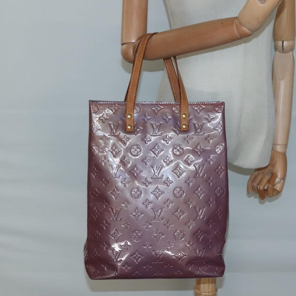 LOUIS VUITTON Monogram Vernis Reade MM Hand Bag Viole M91087 LV Auth bs27811