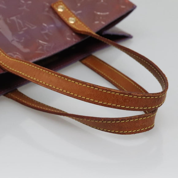 LOUIS VUITTON Monogram Vernis Reade MM Hand Bag Viole M91087 LV Auth bs27811