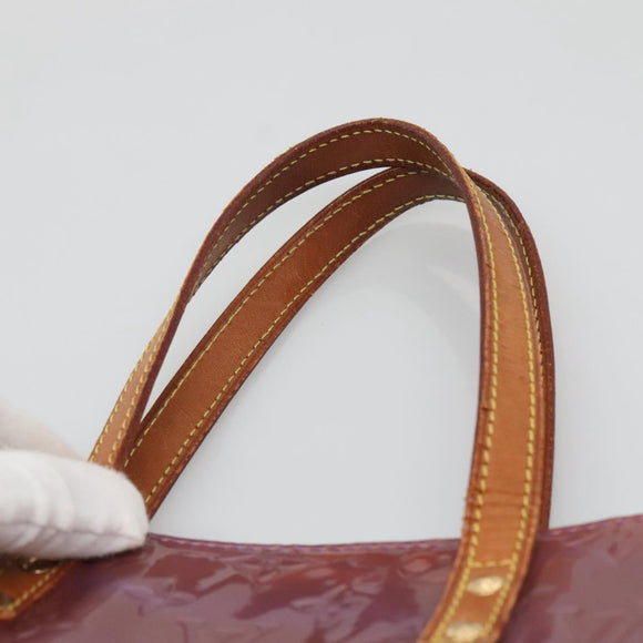 LOUIS VUITTON Monogram Vernis Reade MM Hand Bag Viole M91087 LV Auth bs27811
