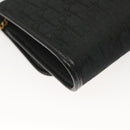 Christian Dior Trotter Canvas Chain Shoulder Bag Black Gold Auth bs27815-17