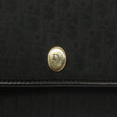 Christian Dior Trotter Canvas Chain Shoulder Bag Black Gold Auth bs27815-19