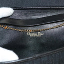 Christian Dior Trotter Canvas Chain Shoulder Bag Black Gold Auth bs27815-11