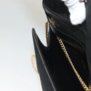 Christian Dior Trotter Canvas Chain Shoulder Bag Black Gold Auth bs27815-21