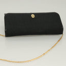 Christian Dior Trotter Canvas Chain Shoulder Bag Black Gold Auth bs27815-6