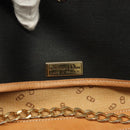 Christian Dior Chain Shoulder Bag Leather Black Gold Auth bs27816-17