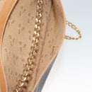 Christian Dior Chain Shoulder Bag Leather Black Gold Auth bs27816-12