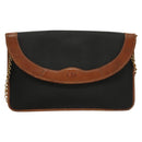 Christian Dior Chain Shoulder Bag Leather Black Gold Auth bs27816-13