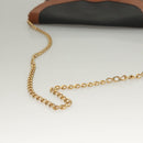 Christian Dior Chain Shoulder Bag Leather Black Gold Auth bs27816-7