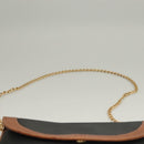 Christian Dior Chain Shoulder Bag Leather Black Gold Auth bs27816-8