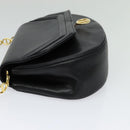 Christian Dior Shoulder Bag Leather Black Gold Auth bs27817-4