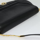Christian Dior Shoulder Bag Leather Black Gold Auth bs27817-6