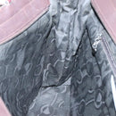 Salvatore Ferragamo Chain Shoulder Bag Canvas Leather Brown Silver Auth bs27823-18