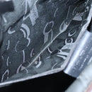 Salvatore Ferragamo Chain Shoulder Bag Canvas Leather Brown Silver Auth bs27823-19