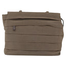 Salvatore Ferragamo Chain Shoulder Bag Canvas Leather Brown Silver Auth bs27823-2