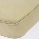 Salvatore Ferragamo Gancini Shoulder Bag Suede Beige Gold Auth bs27824-14