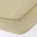 Salvatore Ferragamo Gancini Shoulder Bag Suede Beige Gold Auth bs27824-15