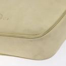 Salvatore Ferragamo Gancini Shoulder Bag Suede Beige Gold Auth bs27824-16