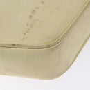 Salvatore Ferragamo Gancini Shoulder Bag Suede Beige Gold Auth bs27824-8