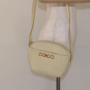 Salvatore Ferragamo Gancini Shoulder Bag Suede Beige Gold Auth bs27824-22