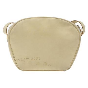 Salvatore Ferragamo Gancini Shoulder Bag Suede Beige Gold Auth bs27824 - 0