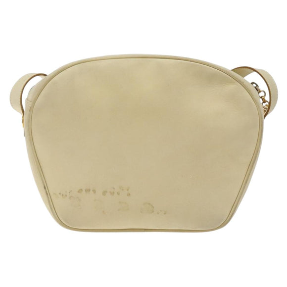 Salvatore Ferragamo Gancini Shoulder Bag Suede Beige Gold Auth bs27824