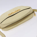 Salvatore Ferragamo Gancini Shoulder Bag Suede Beige Gold Auth bs27824-6