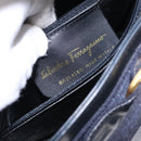 Salvatore Ferragamo Vala Hand Bag Leather Navy Gold Auth bs27825-12