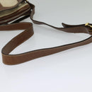 Salvatore Ferragamo Shoulder Bag Canvas Leather Beige Gold Auth bs27826-7